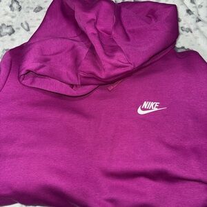 Nike Women's Club Fleece Standard Pullover Hoodie - Hot Fuchsia